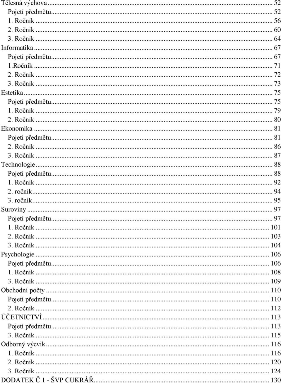 .. 97... 97 1. Ročník... 101 2. Ročník... 103 3. Ročník... 104 Psychologie... 106... 106 1. Ročník... 108 3. Ročník... 109 Obchodní počty... 110... 110 2. Ročník... 112 ÚČETNICTVÍ.