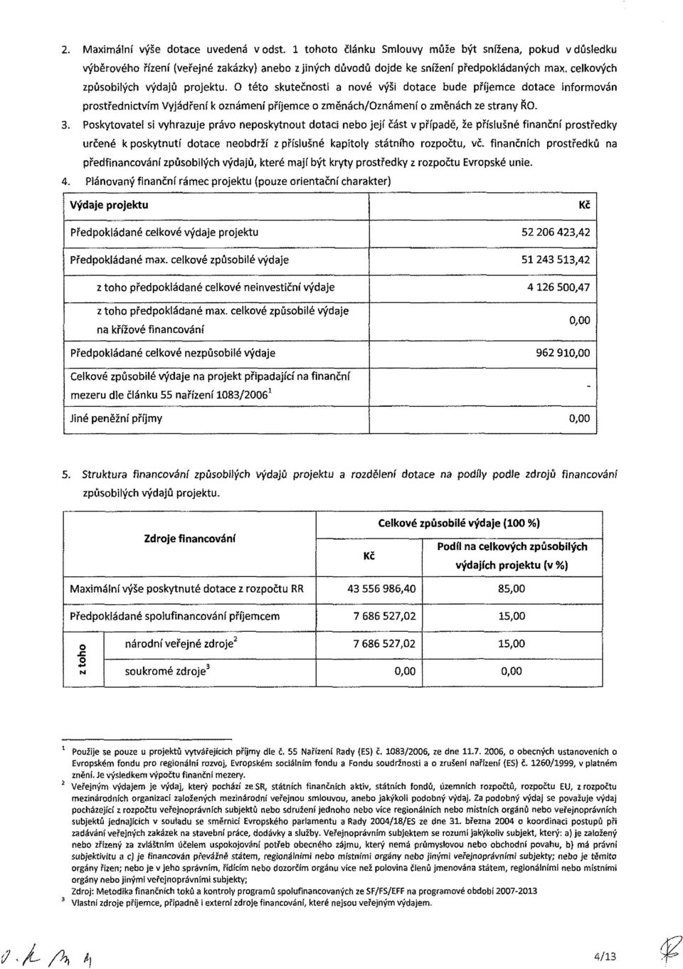 Poskytovatel si vyhrazuje právo neposkytnout dotací nebo její část v případě, že příslušné finanční prostředky určené k poskytnutí dotace neobdrží z příslušné kapitoly státního rozpočtu, vč.