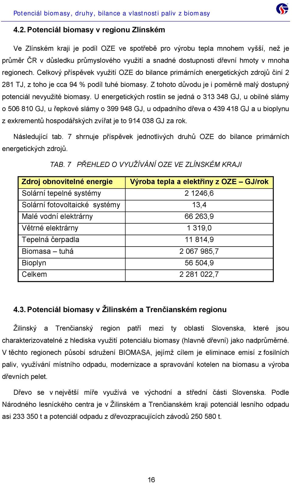 Z tohoto důvodu je i poměrně malý dostupný potenciál nevyužité biomasy.