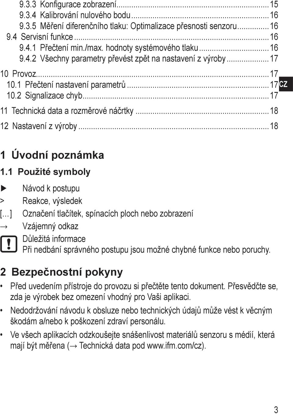 2 ignalizace chyb 17 11 Technická data a rozměrové náčrtky 18 12 Nastavení z výroby 18 1 Úvodní poznámka 1.