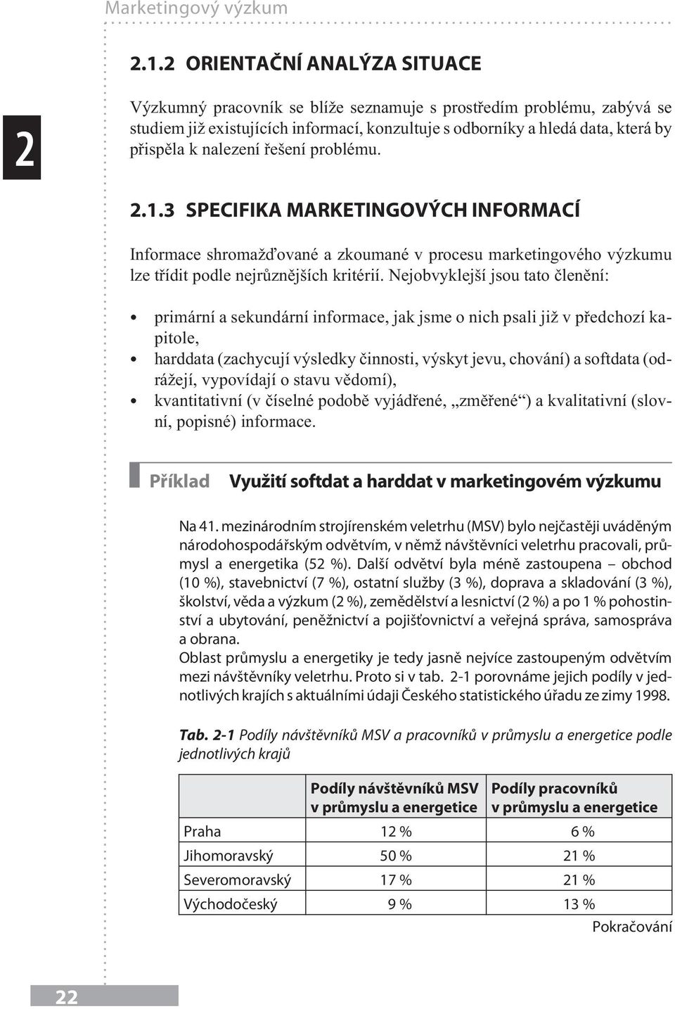 nalezení øešení problému. 2.1.3 SPECIFIKA MARKETINGOVÝCH INFORMACÍ Informace shroma ïované a zkoumané v procesu marketingového výzkumu lze tøídit podle nejrùznìjších kritérií.