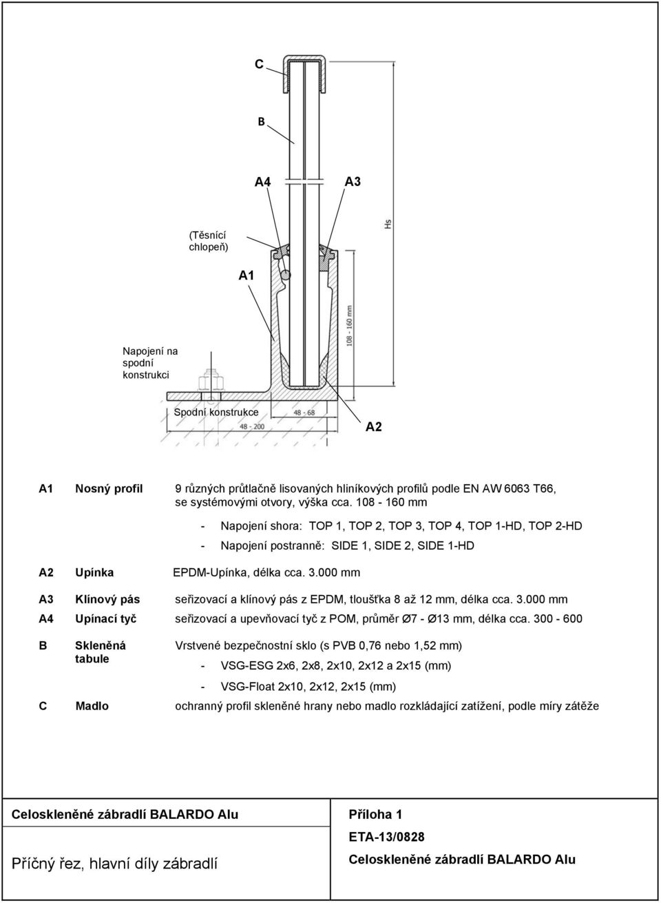 3.000 mm A4 Upínací tyč seřizovací a upevňovací tyč z POM, průměr Ø7 - Ø13 mm, délka cca.