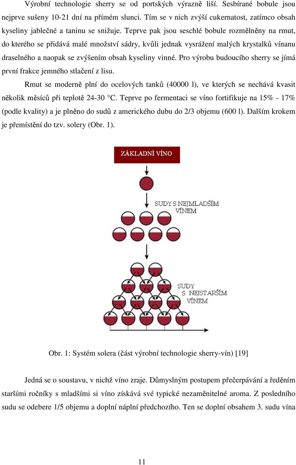 Teprve pak jsou seschlé bobule rozmělněny na rmut, do kterého se přidává malé množství sádry, kvůli jednak vysrážení malých krystalků vínanu draselného a naopak se zvýšením obsah kyseliny vinné.