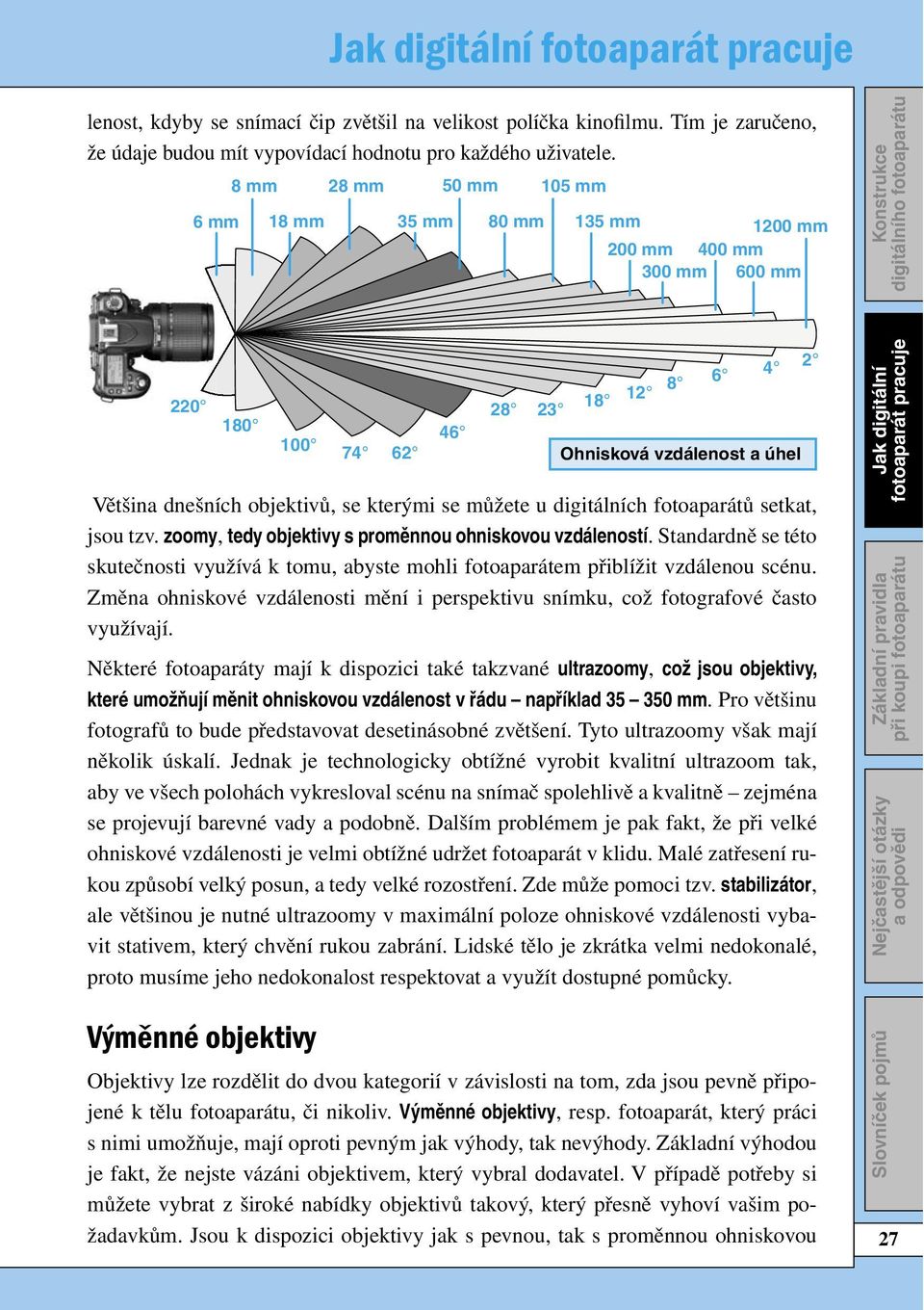 fotoaparátů setkat, jsou tzv. zoomy, tedy objektivy s proměnnou ohniskovou vzdáleností. Standardně se této skutečnosti využívá k tomu, abyste mohli fotoaparátem přiblížit vzdálenou scénu.