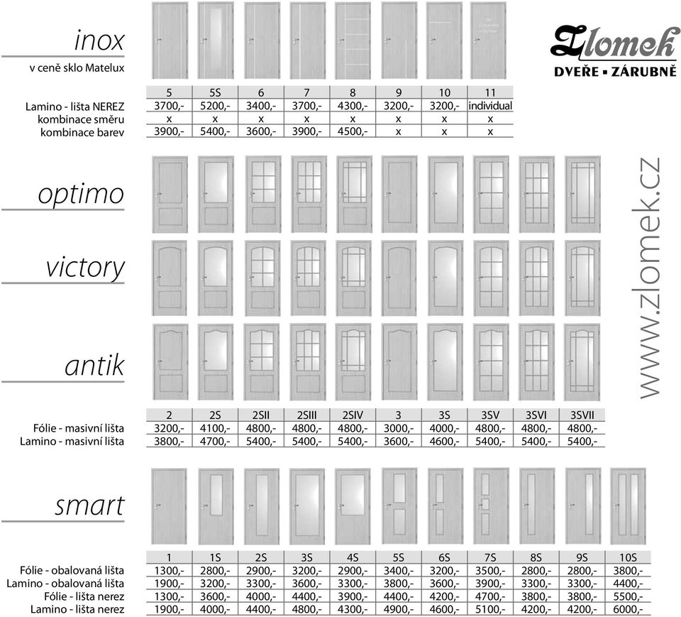 cz Fólie - masivní lišta 2 2S 2SII 2SIII 2SIV 3 3S 3SV 3SVI 3SVII 3200,- 4100,- 4800,- 4800,- 4800,- 3000,- 4000,- 4800,- 4800,- 4800,- 3800,- 4700,- 5400,- 5400,- 5400,- 3600,- 4600,- 5400,- 5400,-