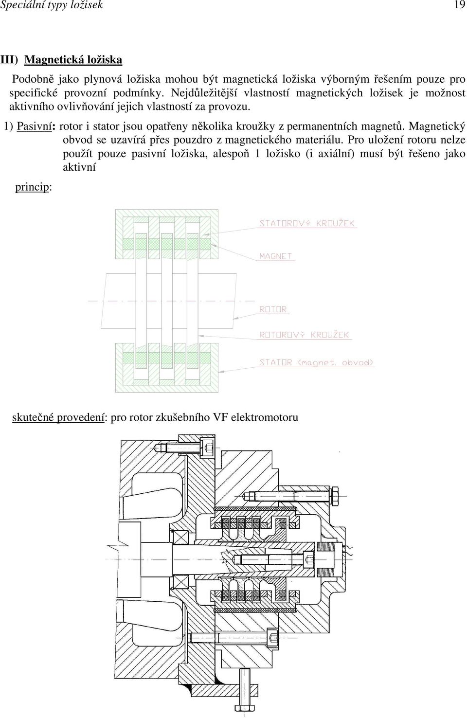 1) Pasivní: rotor i stator jsou opatřeny několika kroužky z permanentních magnetů. Magnetický obvod se uzavírá přes pouzdro z magnetického materiálu.