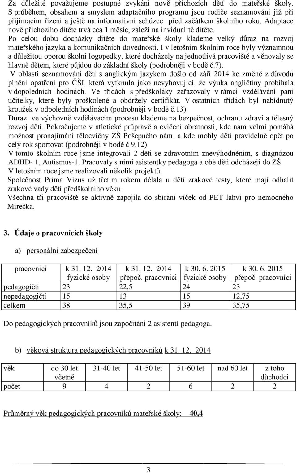 Adaptace nově příchozího dítěte trvá cca 1 měsíc, záleží na invidualitě dítěte.