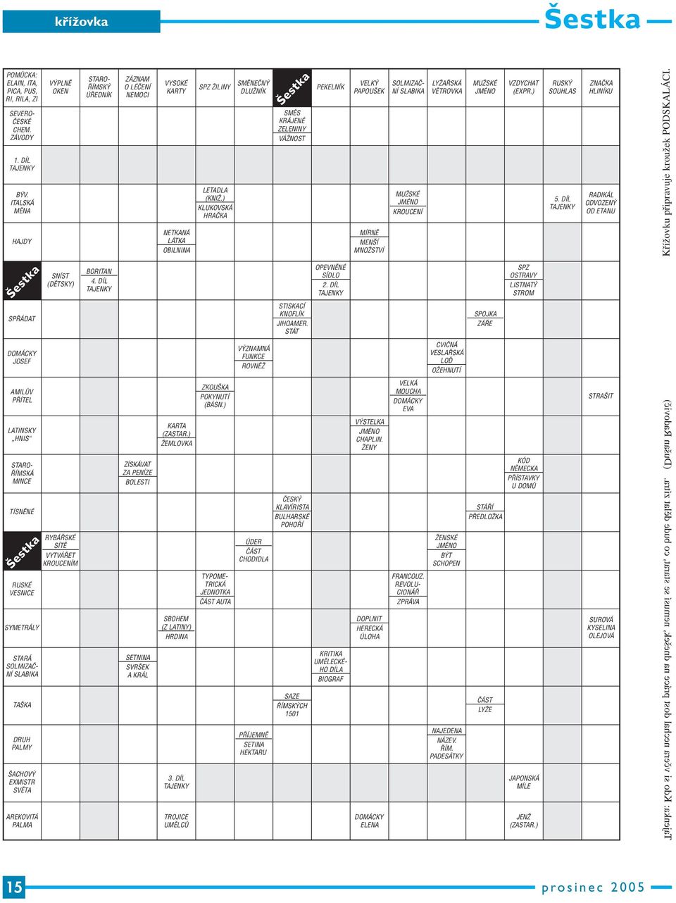 ) KLUKOVSKÁ HRAâKA SMùNEâN DLUÎNÍK SMùS KRÁJENÉ ZELENINY VÁÎNOST PEKELNÍK VELK PAPOU EK MÍRNù MEN Í MNOÎSTVÍ SOLMIZAâ- NÍ SLABIKA MUÎSKÉ JMÉNO KROUCENÍ LYÎA SKÁ VùTROVKA MUÎSKÉ JMÉNO VZDYCHAT (EXPR.