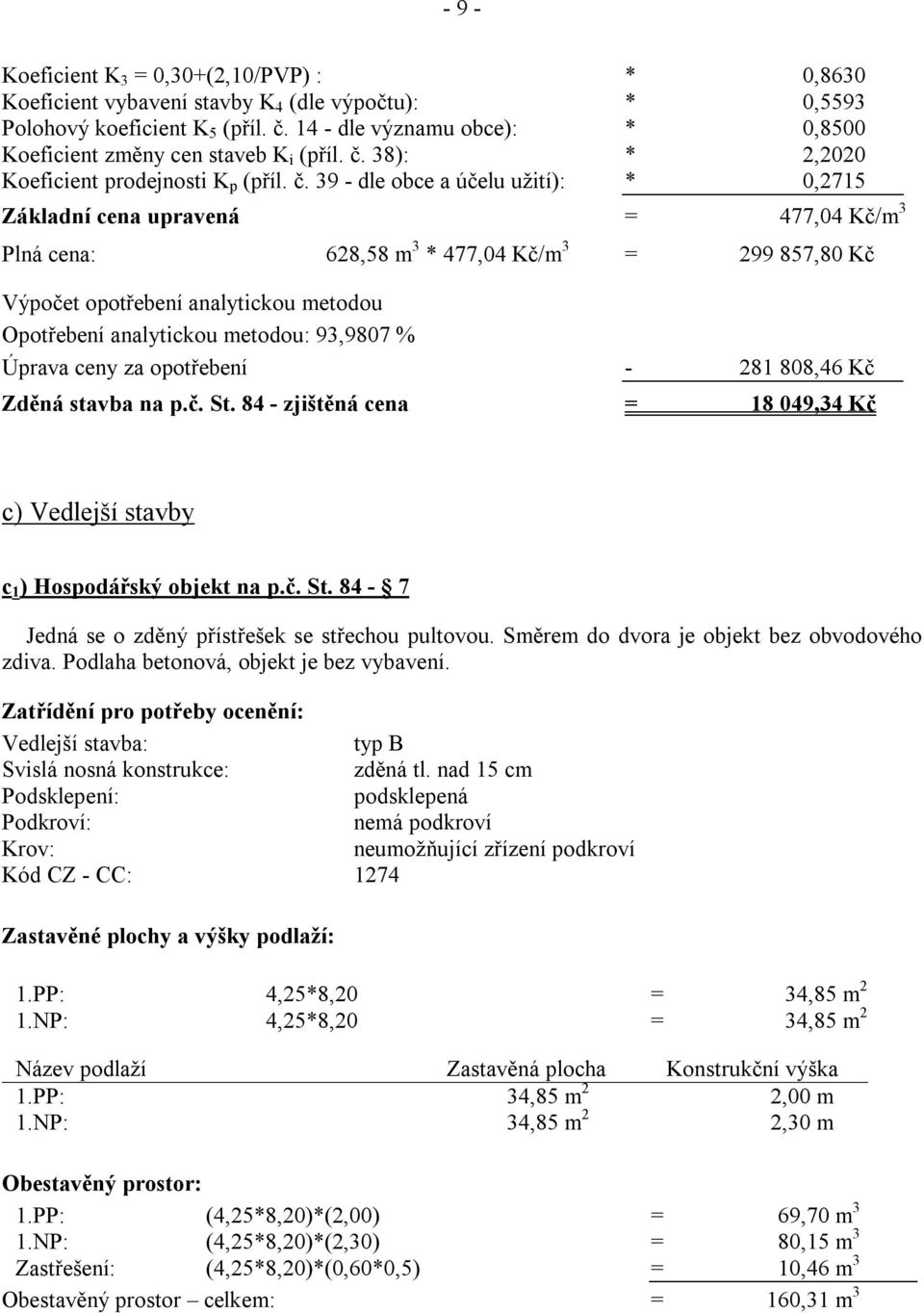 38): * 2,2020 Koeficient prodejnosti K p (příl. č.