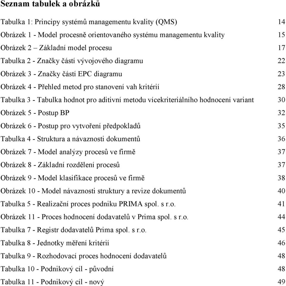 hodnocení variant 30 Obrázek 5 - Postup BP 32 Obrázek 6 - Postup pro vytvoření předpokladů 35 Tabulka 4 - Struktura a návaznosti dokumentů 36 Obrázek 7 - Model analýzy procesů ve firmě 37 Obrázek 8 -