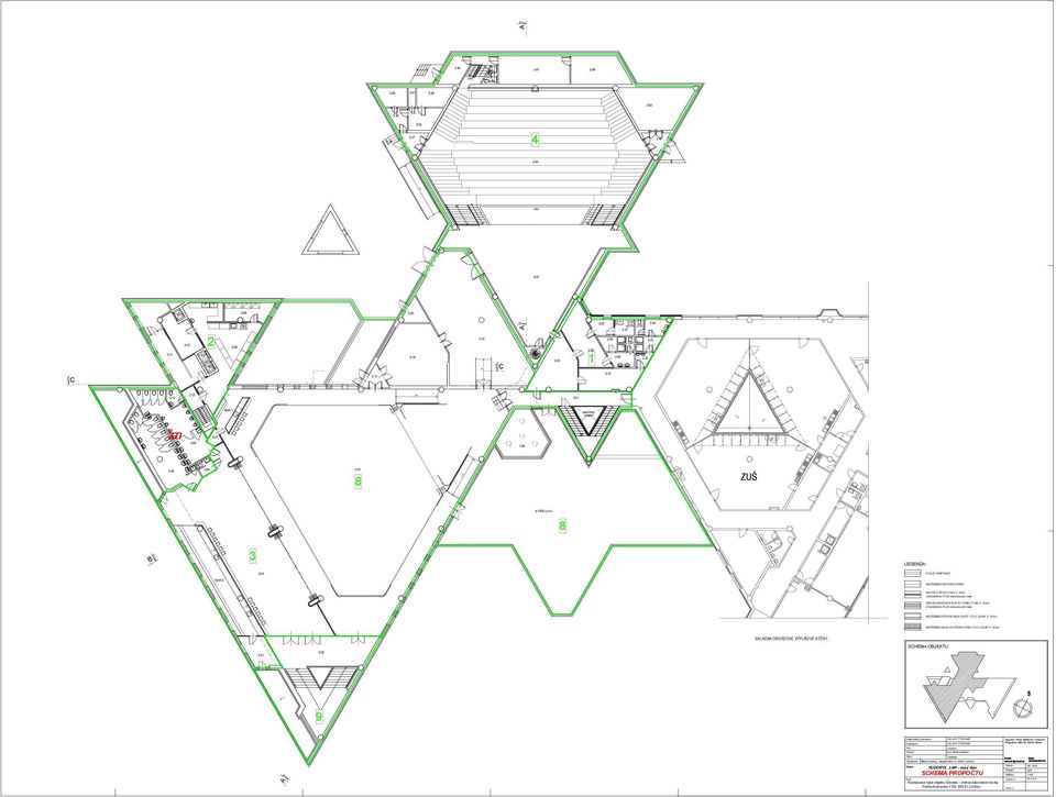 PLÁŠTĚ - ETICS, IZOLANT TL. 120mm NOVĚ ŘEŠENÁ OBVODOVÁ VÝPLŇOVÁ STĚNA - ETICS, IZOLANT TL. 240mm Zodpovědný projektant : ing. arch. P.Zikmund Projektant : ing. arch. P.Zikmund Kraj : Ústecký Oblast : k.