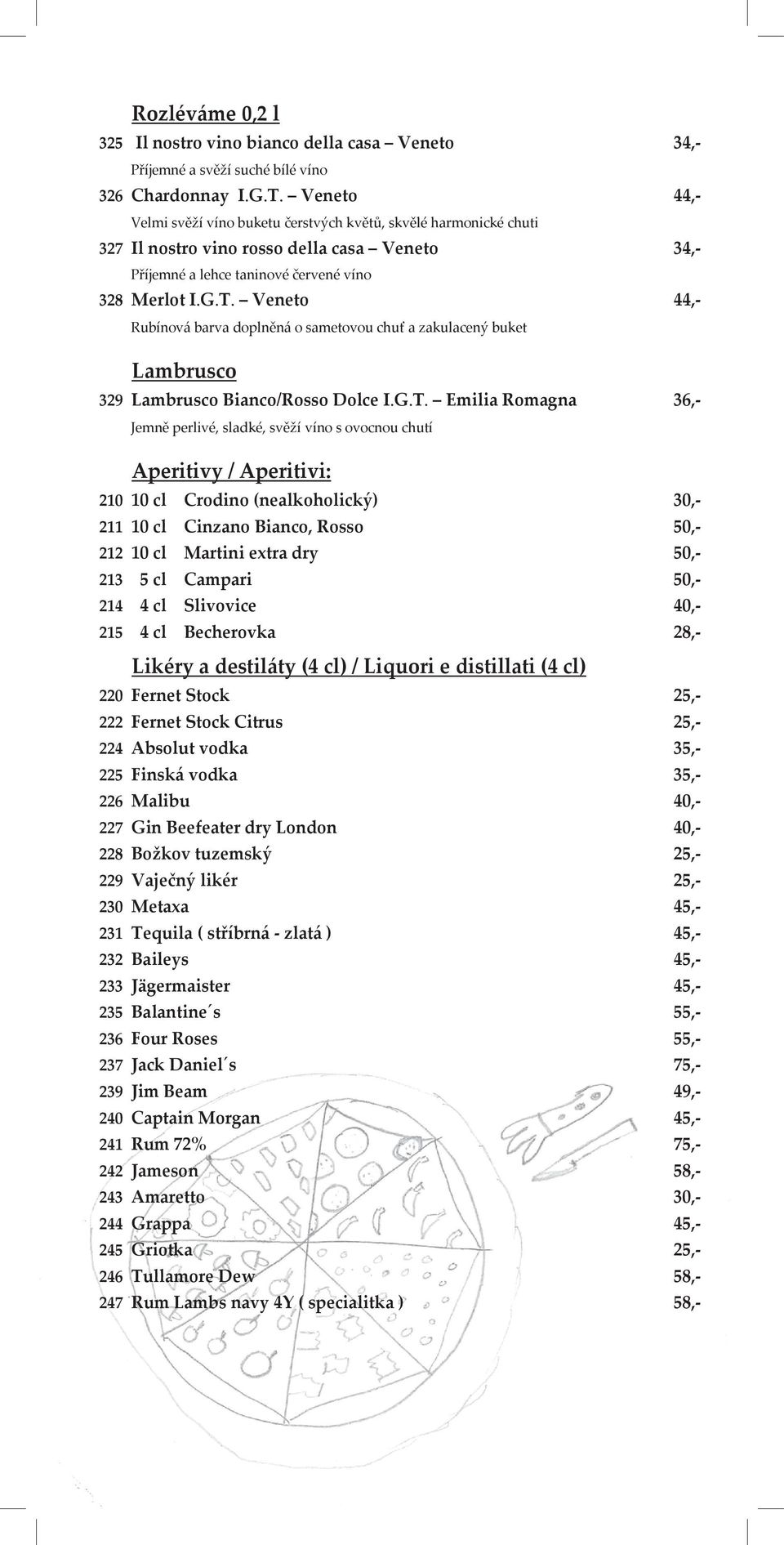 Veneto 44,- Rubínov{ barva doplněn{ o sametovou chuť a zakulacený buket Lambrusco 329 Lambrusco Bianco/Rosso Dolce I.G.T.