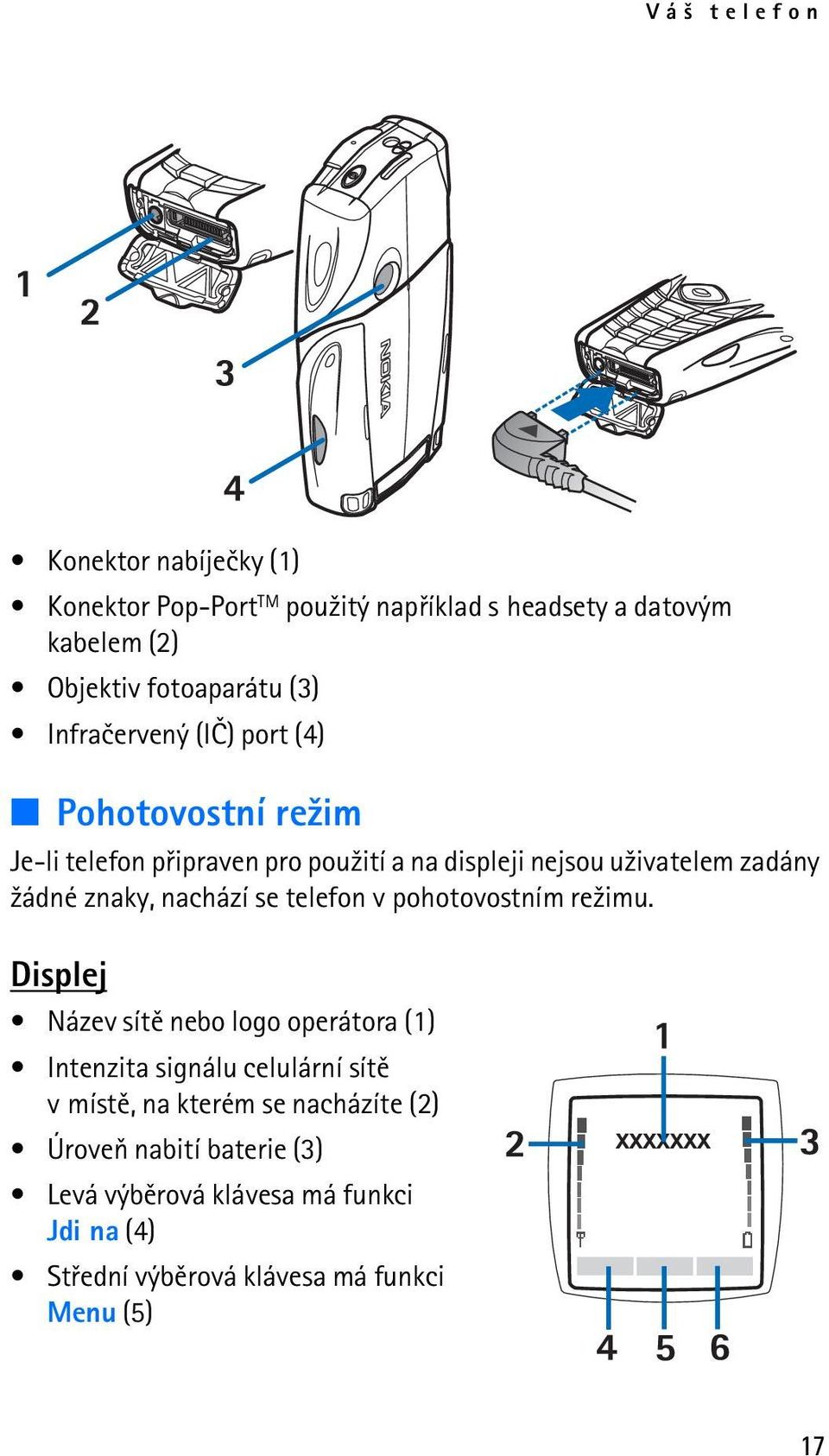 nachází se telefon v pohotovostním re¾imu.