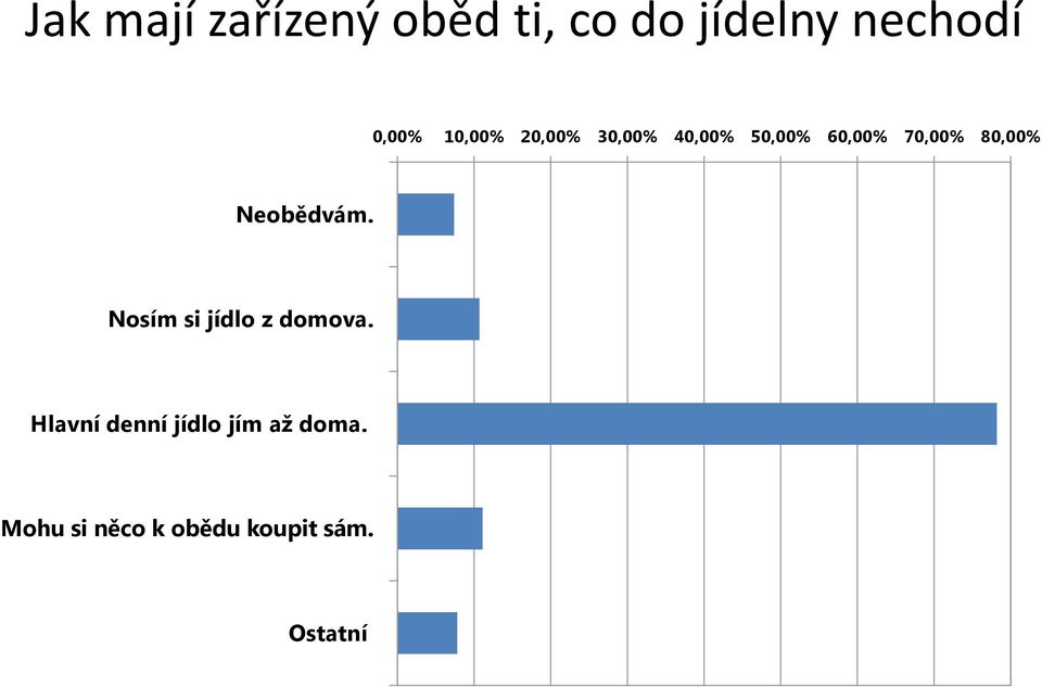 80,00% Neobědvám. Nosím si jídlo z domova.