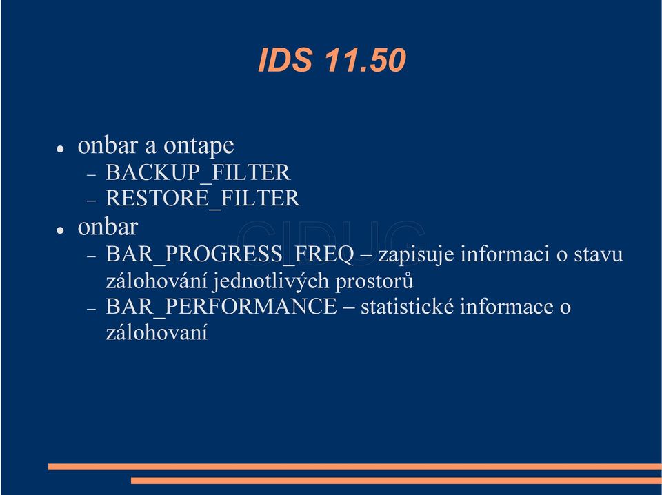 onbar BAR_PROGRESS_FREQ zapisuje informaci o