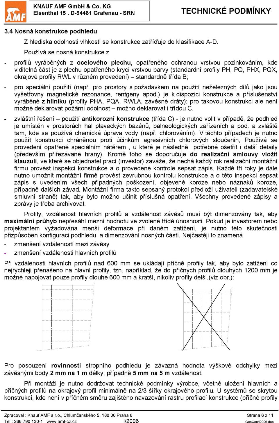 PQ, PHX, PQX, okrajové profily RWL v různém provedení) standardně třída B; - pro speciální použití (např.