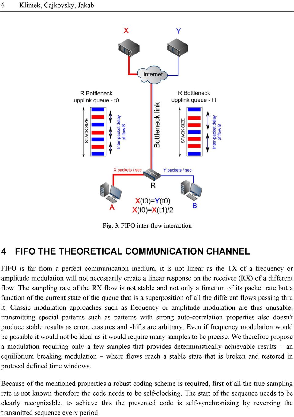 necessarily create a linear response on the receiver (RX) of a different flow.