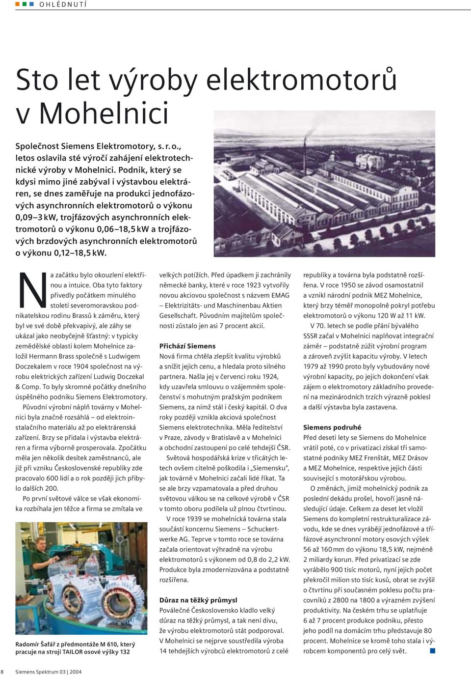 výkonu 0,06 18,5 kw a trojfázových brzdových asynchronních elektromotorů o výkonu 0,12 18,5 kw. Na začátku bylo okouzlení elektřinou a intuice.