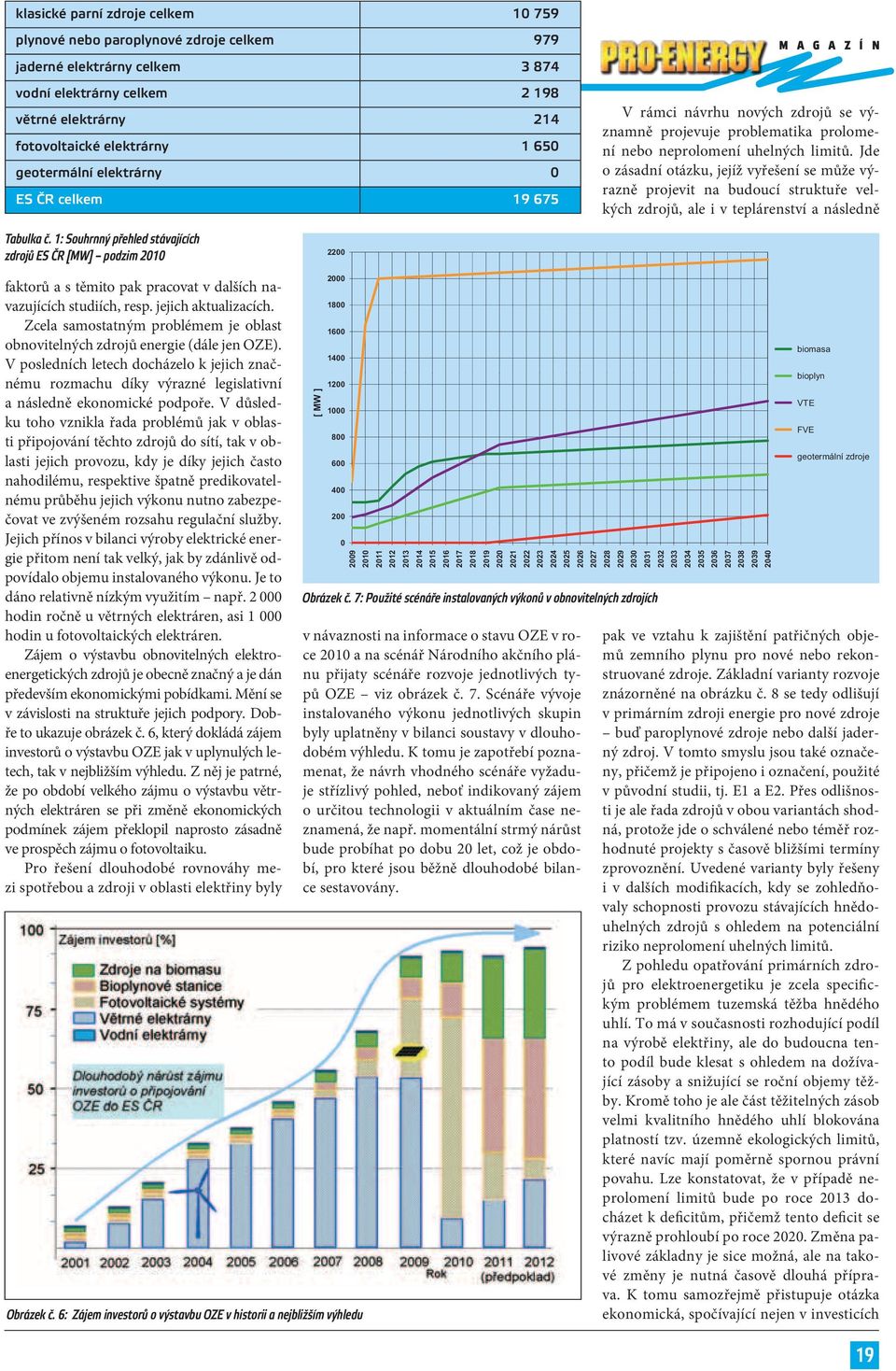 Jde o zásadní otázku, jejíž vyřešení se může výrazně projevit na budoucí struktuře velkých zdrojů, ale i v teplárenství a následně Tabulka č.