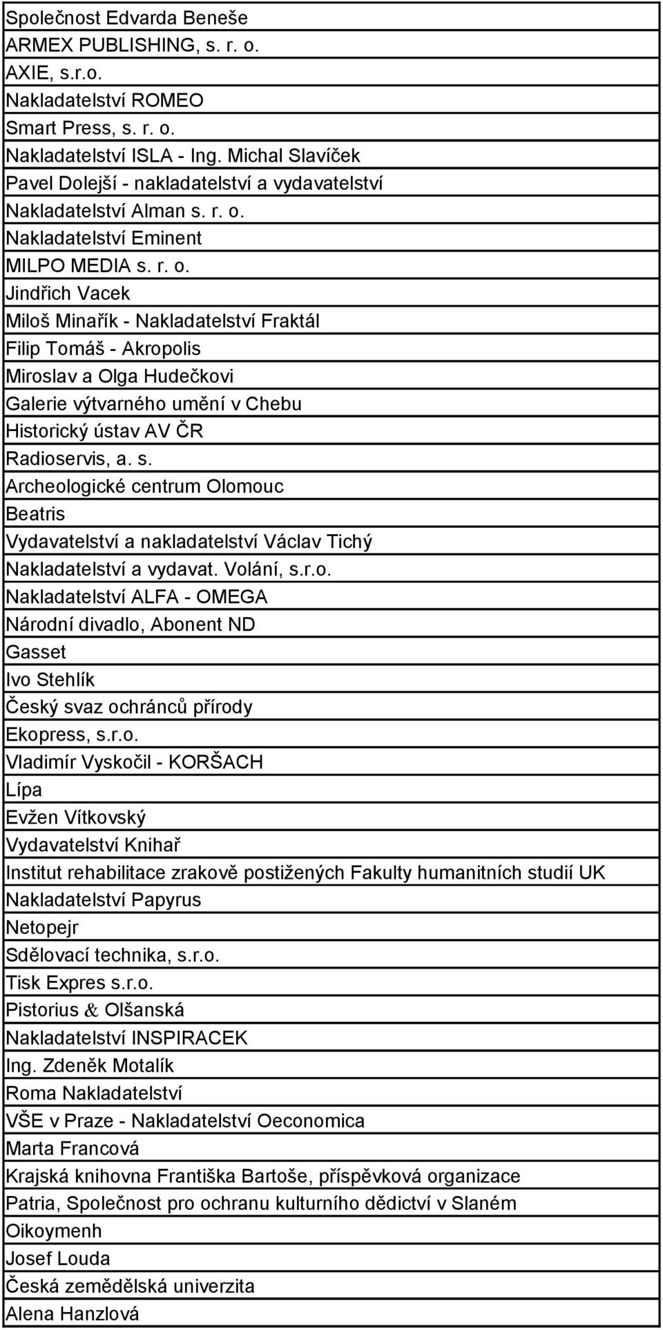 Nakladatelství Eminent MILPO MEDIA s. r. o.