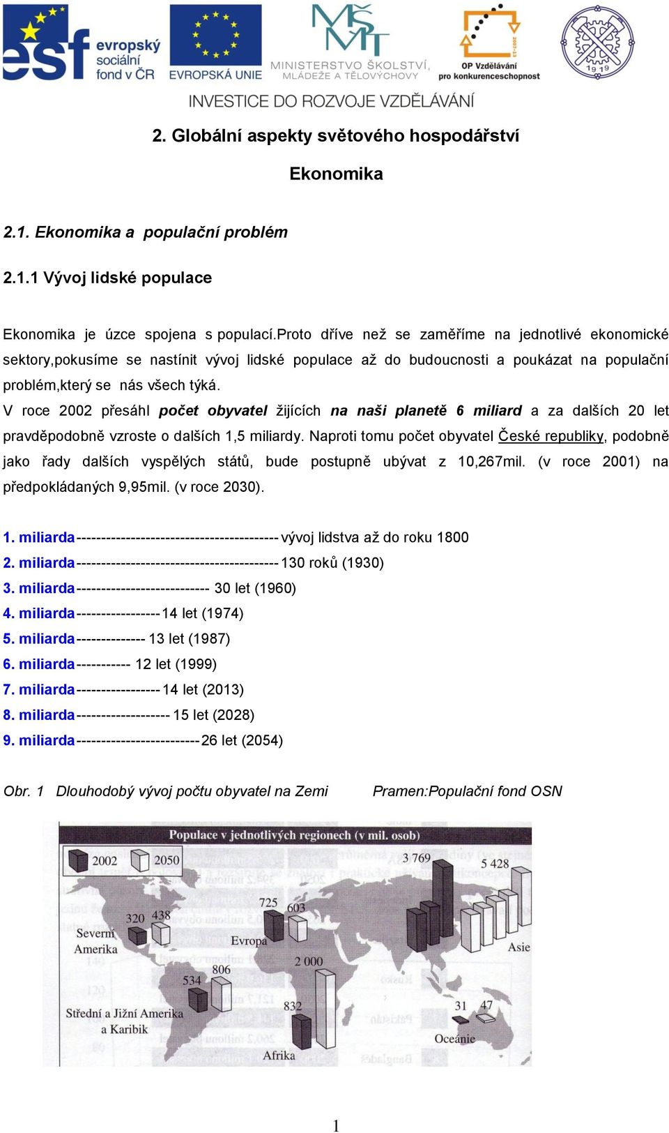 V roce 2002 přesáhl počet obyvatel žijících na naši planetě 6 miliard a za dalších 20 let pravděpodobně vzroste o dalších 1,5 miliardy.