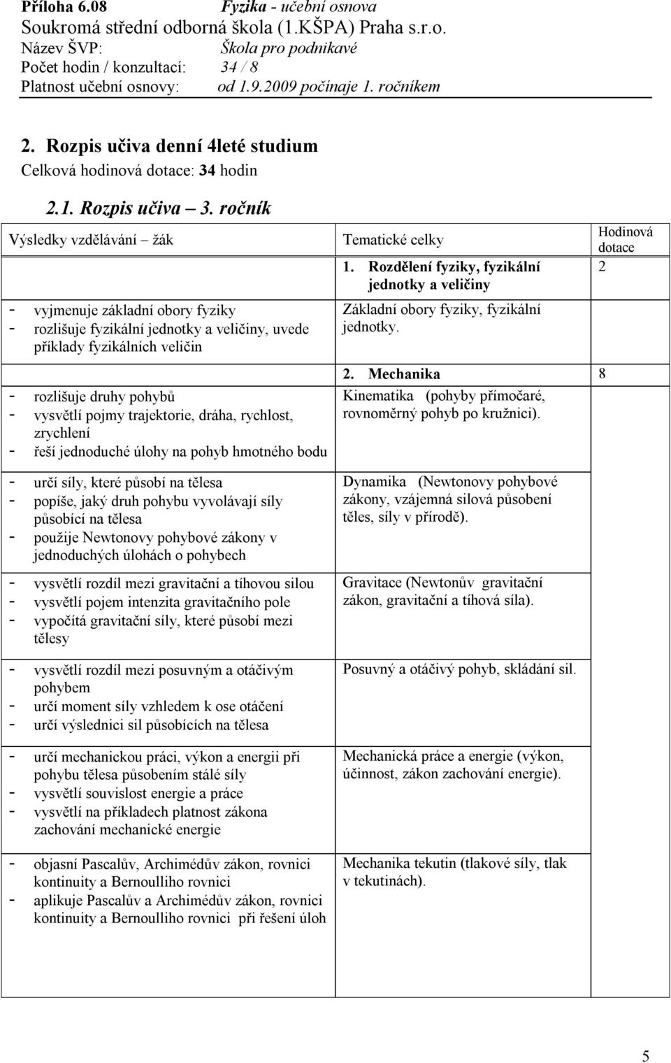 dráha, rychlost, zrychlení - řeší jednoduché úlohy na pohyb hmotného bodu - určí síly, které působí na tělesa - popíše, jaký druh pohybu vyvolávají síly působící na tělesa - použije Newtonovy