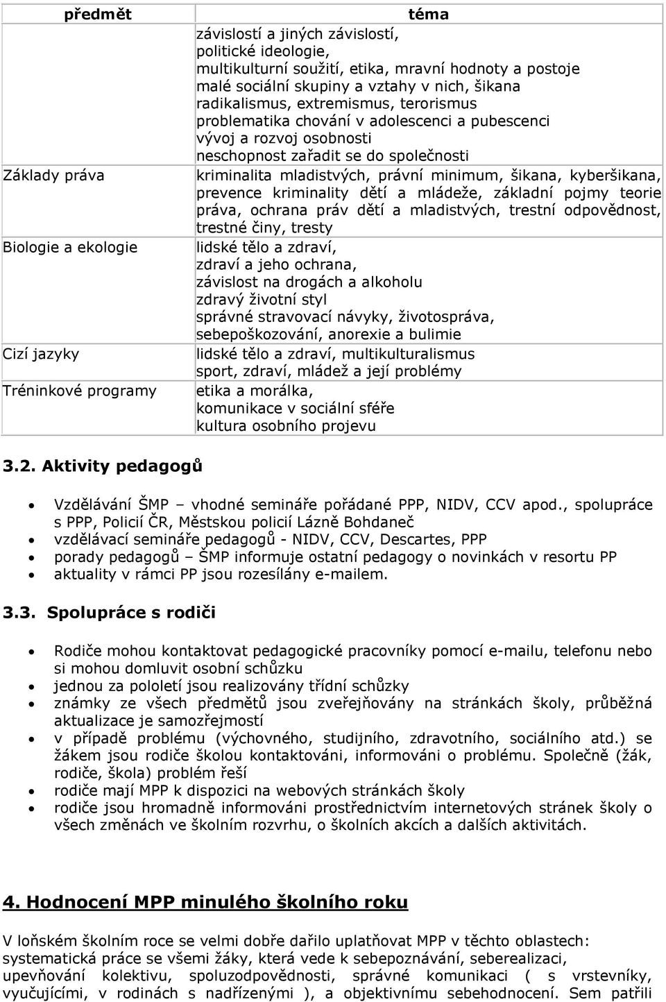 kriminalita mladistvých, právní minimum, šikana, kyberšikana, prevence kriminality dětí a mládeže, základní pojmy teorie práva, ochrana práv dětí a mladistvých, trestní odpovědnost, trestné činy,