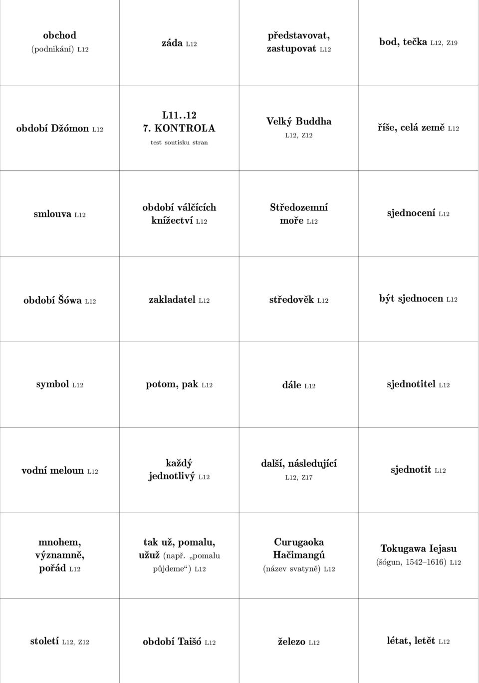 zakladatel L12 středověk L12 být sjednocen L12 symbol L12 potom, pak L12 dále L12 sjednotitel L12 vodní meloun L12 každý jednotlivý L12 další, následující L12, Z17