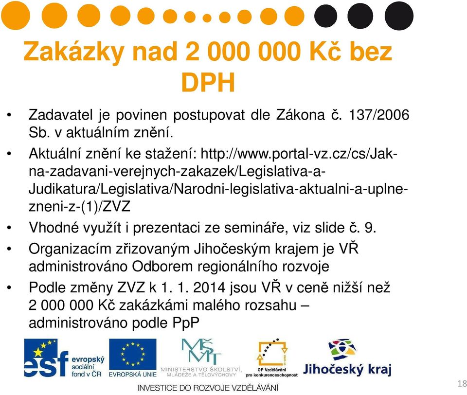 cz/cs/jak- na-zadavani-verejnych-zakazek/legislativa-a- Judikatura/Legislativa/Narodni-legislativa-aktualni-a-uplnezneni-z-(1)/ZVZ Vhodné