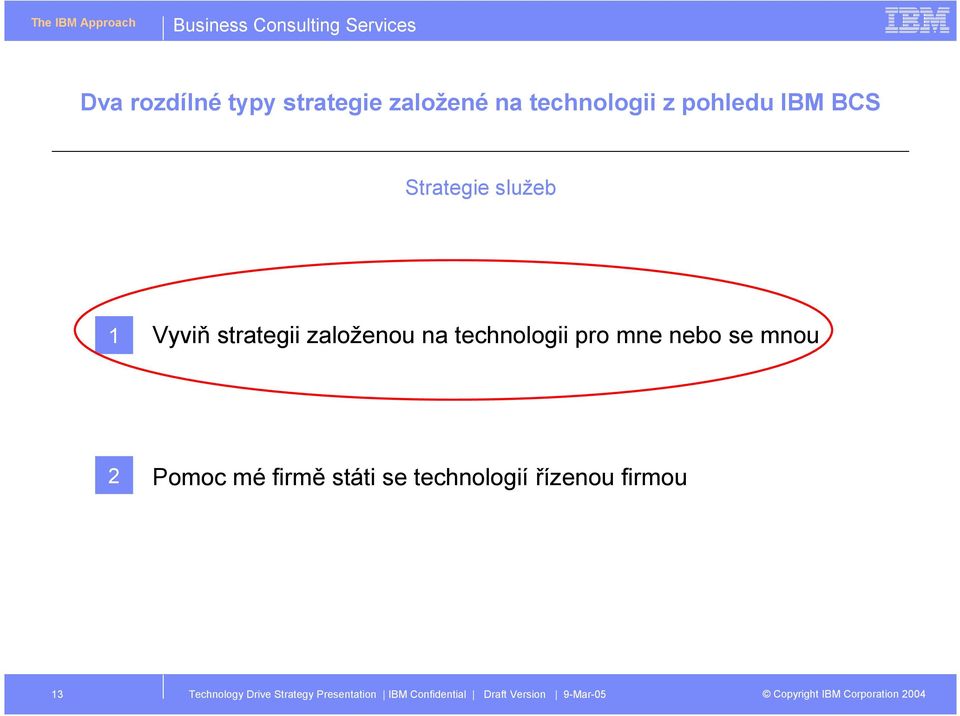 Strategie služeb 1 Vyviň strategii založenou na technologii