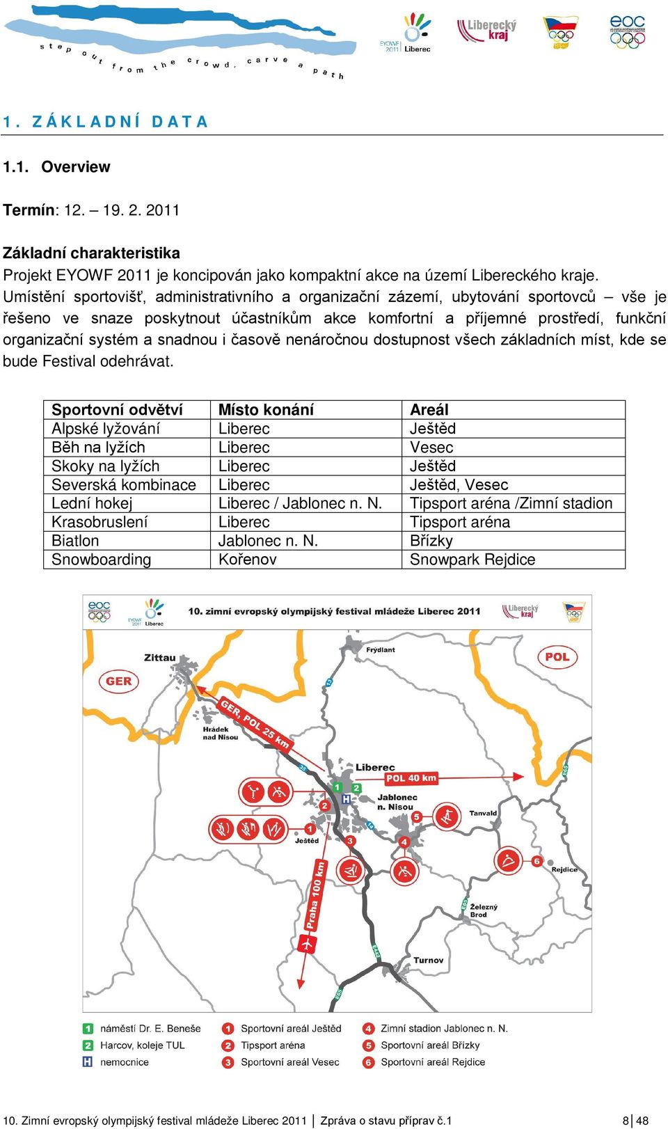 i časově nenáročnou dostupnost všech základních míst, kde se bude Festival odehrávat.