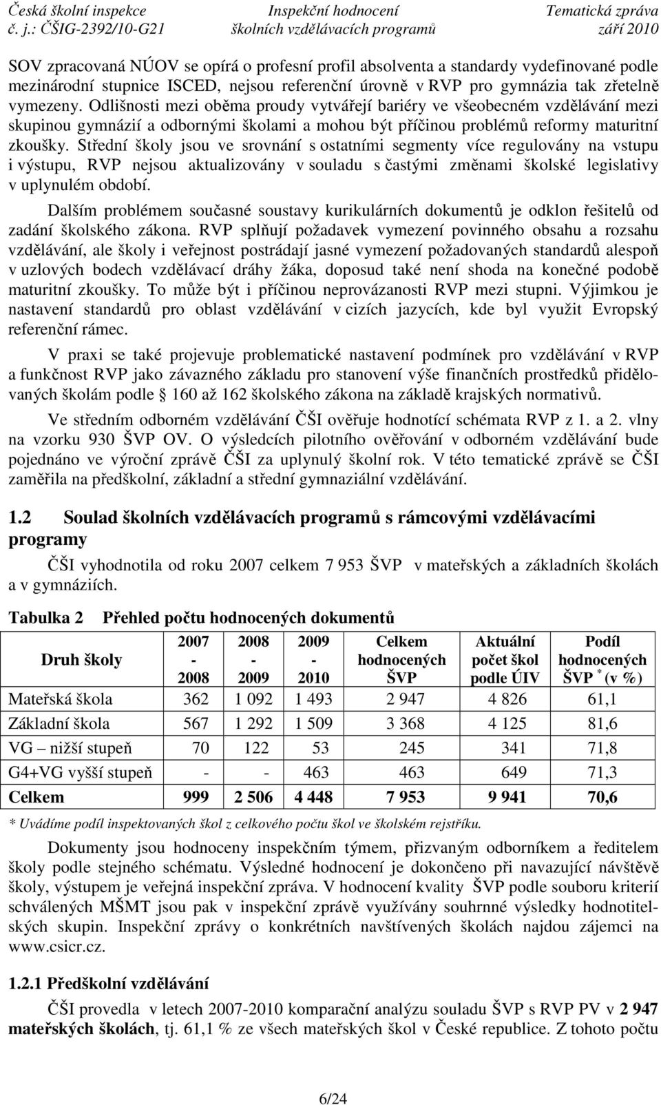 Střední školy jsou ve srovnání s ostatními segmenty více regulovány na vstupu i výstupu, RVP nejsou aktualizovány v souladu s častými změnami školské legislativy v uplynulém období.