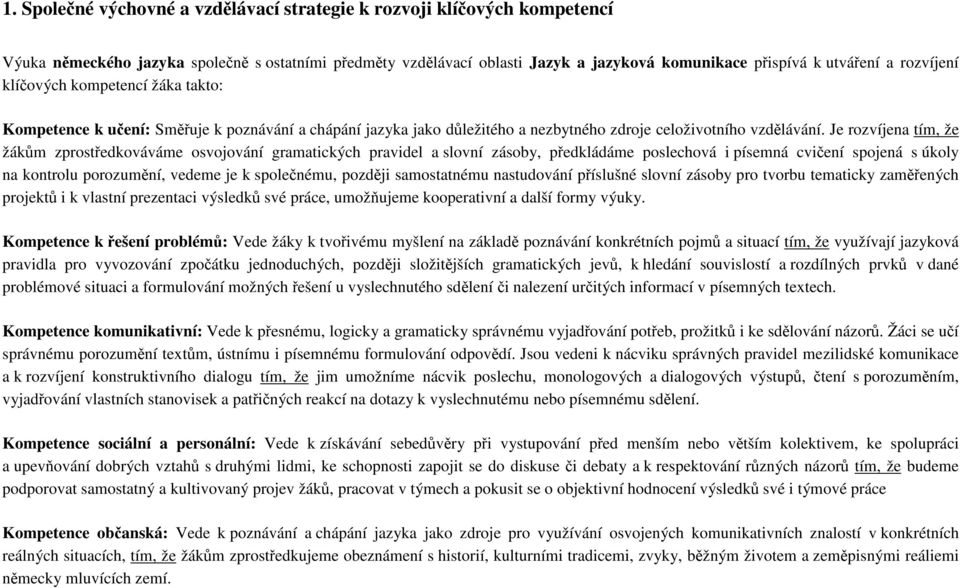 Je rozvíjena tím, že žákům zprostředkováváme osvojování gramatických pravidel a slovní zásoby, předkládáme poslechová i písemná cvičení spojená s úkoly na kontrolu porozumění, vedeme je k společnému,