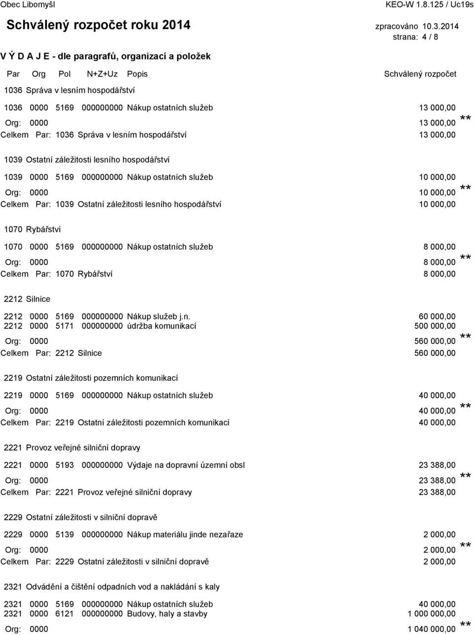 1070 0000 5169 000000000 Nákup ostatní