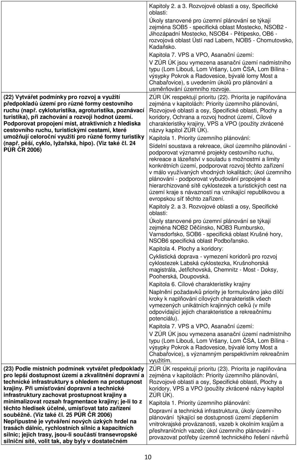 24 PÚR ČR 2006) (23) Podle místních podmínek vytvářet předpoklady pro lepší dostupnost území a zkvalitnění dopravní a technické infrastruktury s ohledem na prostupnost krajiny.