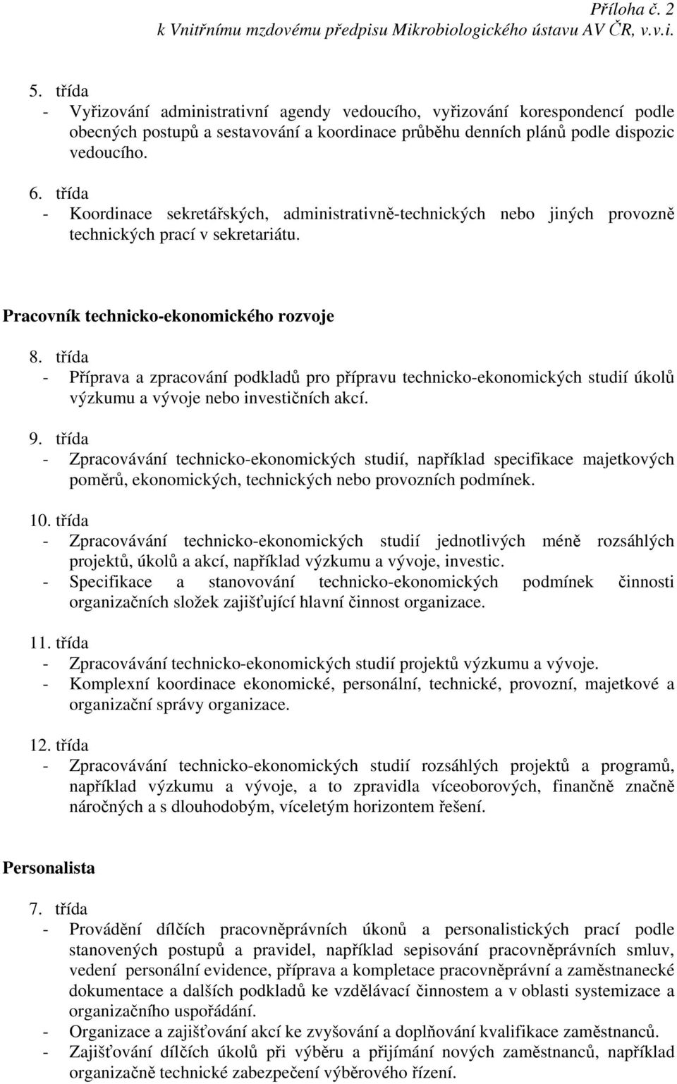 Pracovník technicko-ekonomického rozvoje - Příprava a zpracování podkladů pro přípravu technicko-ekonomických studií úkolů výzkumu a vývoje nebo investičních akcí.