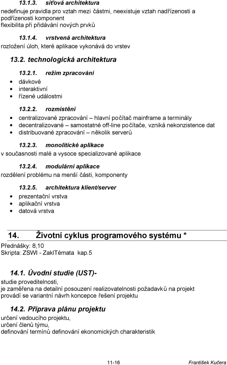 technologická architektura 13.2.