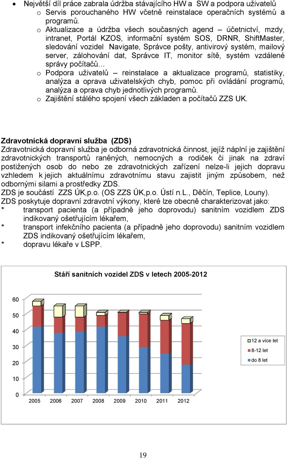 server, zálohování dat, Správce IT, monitor sítě, systém vzdálené správy počítačů o Podpora uživatelů reinstalace a aktualizace programů, statistiky, analýza a oprava uživatelských chyb, pomoc při