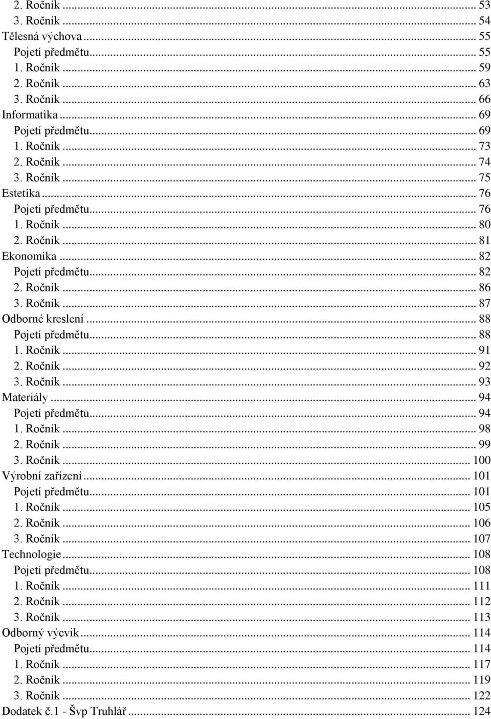 .. 94... 94 1. Ročník... 98 2. Ročník... 99 3. Ročník... 100 Výrobní zařízení... 101... 101 1. Ročník... 105 2. Ročník... 106 3. Ročník... 107 Technologie... 108... 108 1.