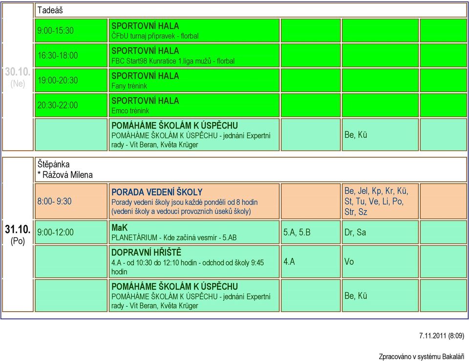 9:00-12:00 PLANETÁRIUM - Kde začíná vesmír - 5.AB DOPRAVNÍ HŘIŠTĚ 4.