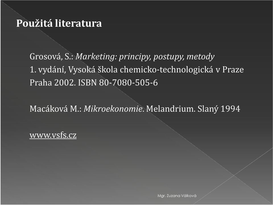 vydání, Vysoká škola chemicko-technologická v Praze