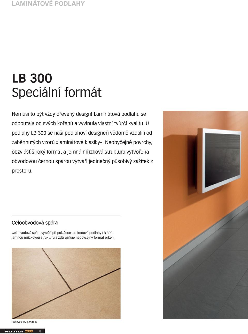 U podlahy LB 300 se naši podlahoví designeři vědomě vzdálili od zaběhnutých vzorů»laminátové klasiky«.