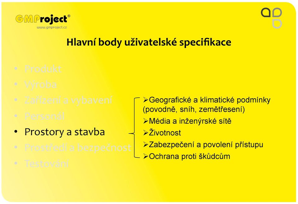 Geografické a klimatické podmínky (povodně, sníh, zemětřesení) Ø Média a