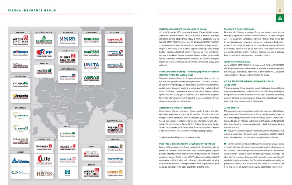 S tímto novým názvem chceme ukázat sounáležitost pojišťovacích skupin v koncernu, které v rámci úspěšné strategie více značek budou i nadále na lokálních trzích vystupovat se svým zavedeným názvem a