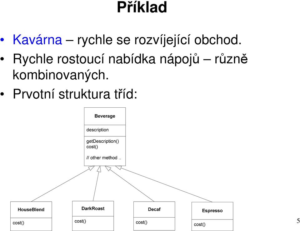 Rychle rostoucí nabídka nápojů