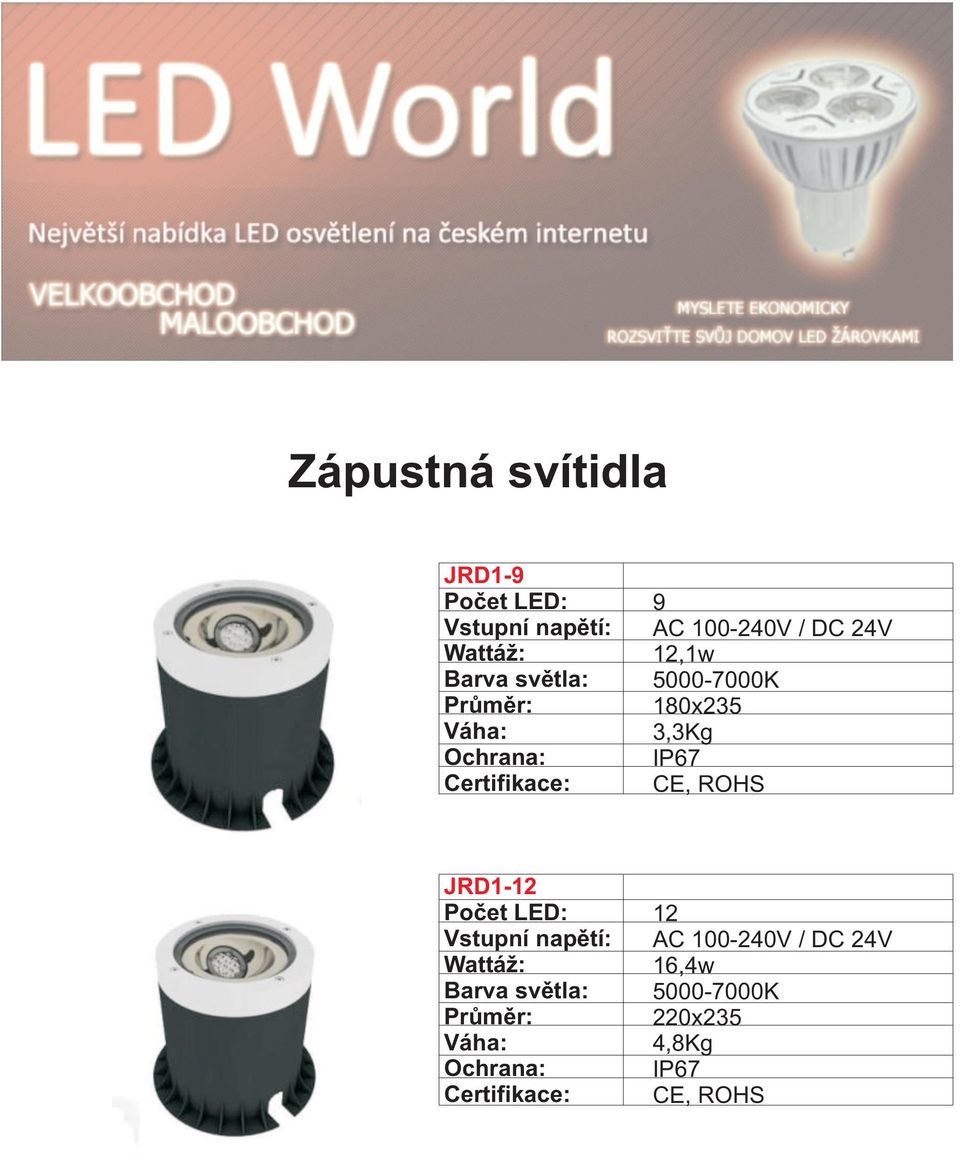 180x235 3,3Kg JRD1-12 Průměr: 12 AC