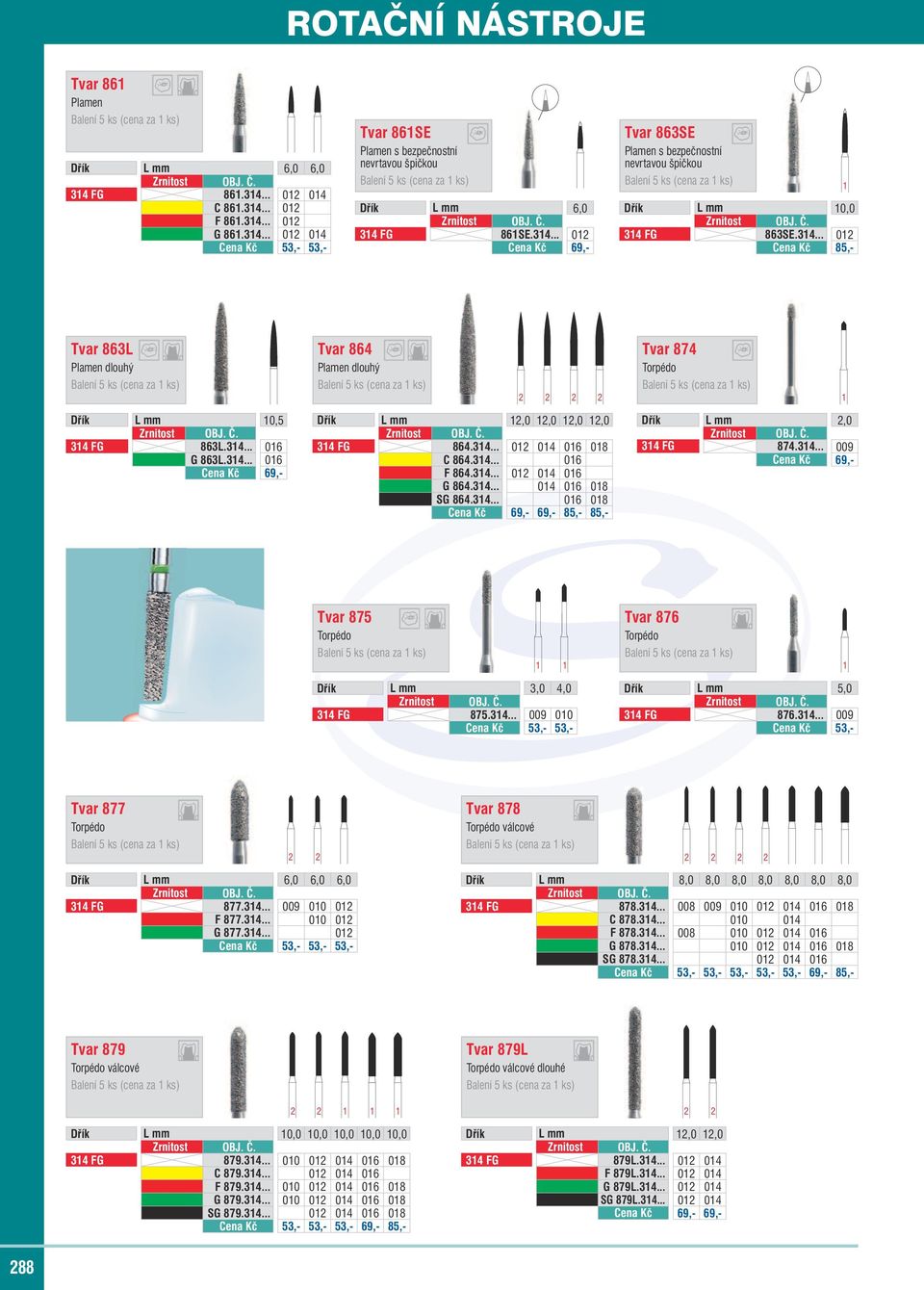 314... 016 G 863L.314... 016 Cena Kč 69,- Dřík L mm 12,0 12,0 12,0 12,0 314 FG 864.314... 012 014 016 018 C 864.314... 016 F 864.314... 012 014 016 G 864.314... 014 016 018 SG 864.314... 016 018 Cena Kč 69,- 69,- 85,- 85,- Dřík L mm 2,0 314 FG 874.