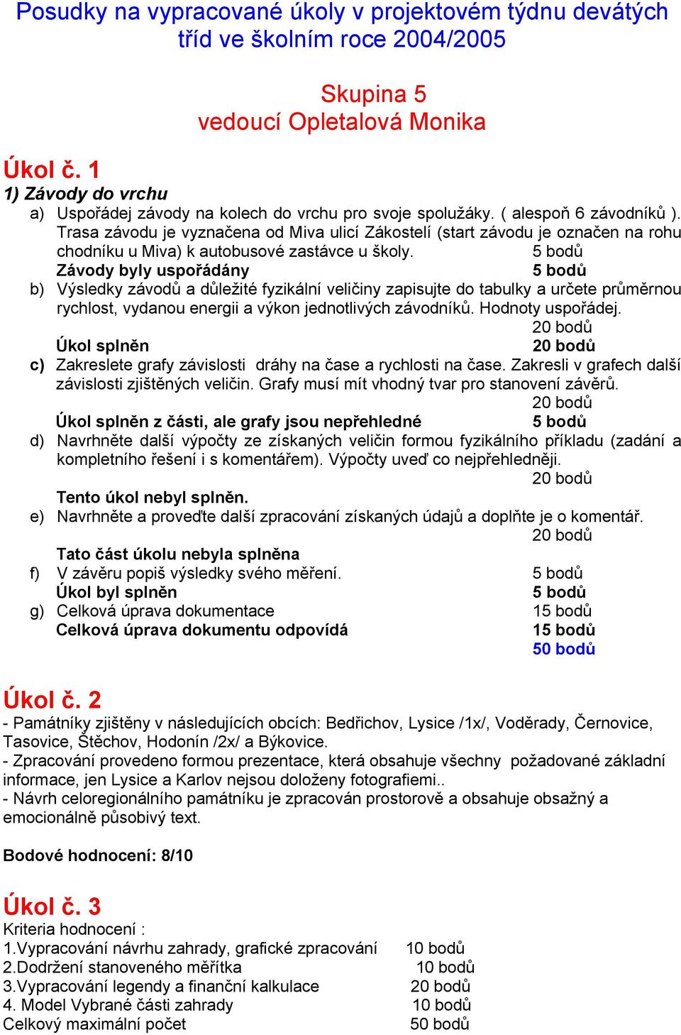 Trasa závodu je vyznačena od Miva ulicí Zákostelí (start závodu je označen na rohu chodníku u Miva) k autobusové zastávce u školy.