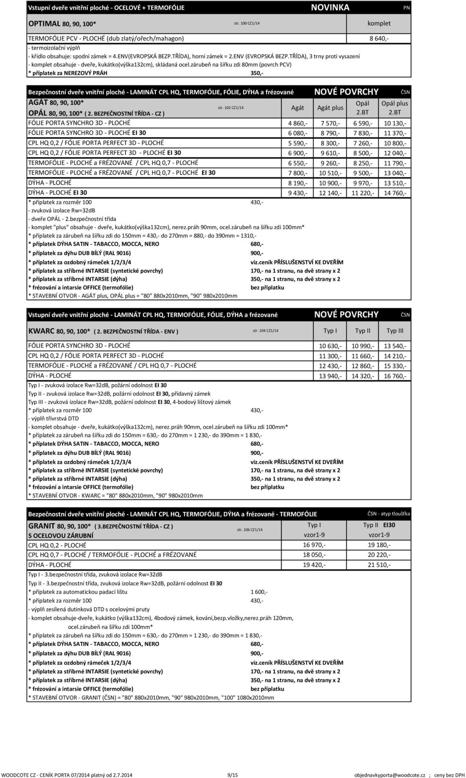 TŘÍDA), 3 trny proti vysazení - komplet obsahuje - dveře, kukátko(výška132cm), skládaná ocel.