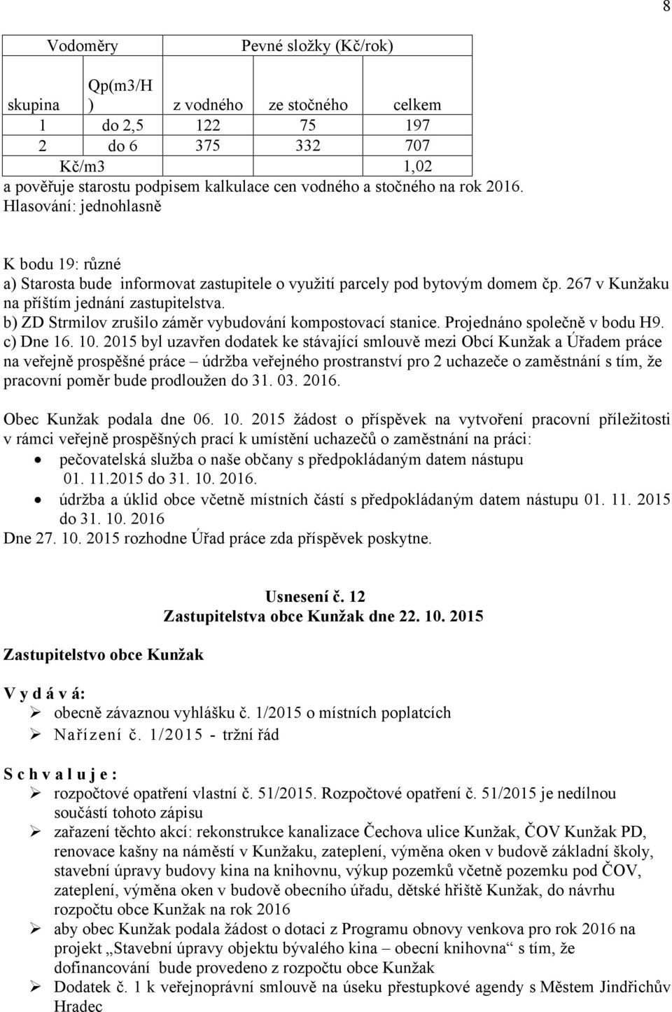 b) ZD Strmilov zrušilo záměr vybudování kompostovací stanice. Projednáno společně v bodu H9. c) Dne 16. 10.